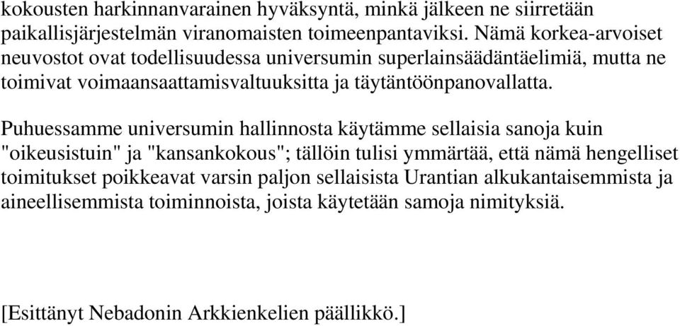 täytäntöönpanovallatta.