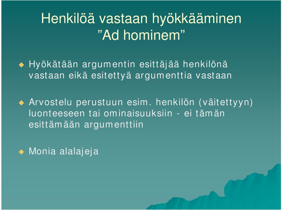 vastaan Arvostel perstn esim.