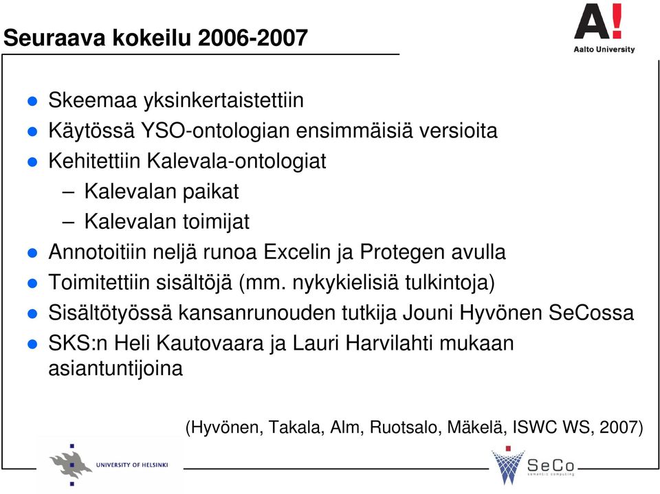 Toimitettiin sisältöjä (mm.