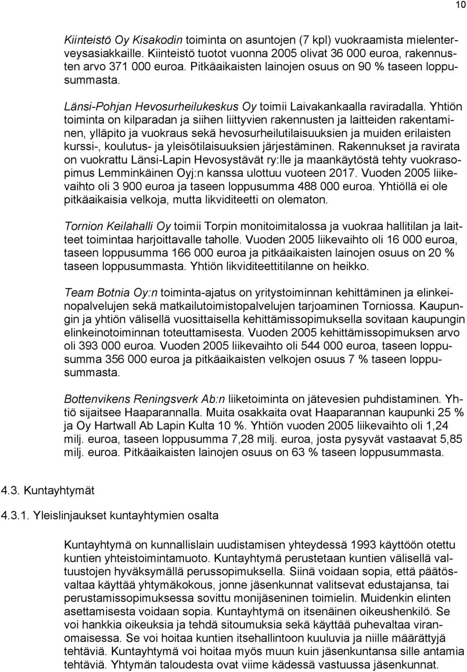 Yhtiön toiminta on kilparadan ja siihen liittyvien rakennusten ja laitteiden rakentaminen, ylläpito ja vuokraus sekä hevosurheilutilaisuuksien ja muiden erilaisten kurssi-, koulutus- ja
