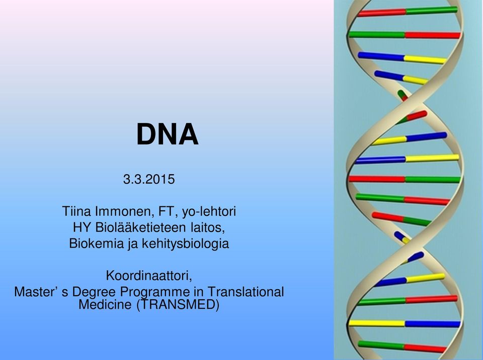 Biolääketieteen laitos, Biokemia ja