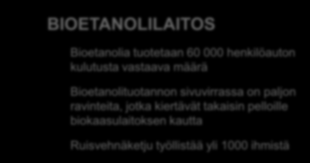 paljon ravinteita, jotka kiertävät takaisin pelloille