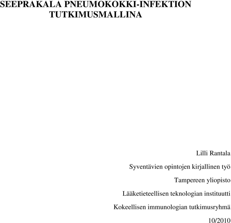 Tampereen yliopisto Lääketieteellisen teknologian