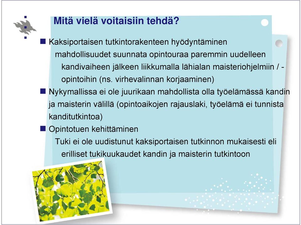 liikkumalla lähialan maisteriohjelmiin / - opintoihin (ns.