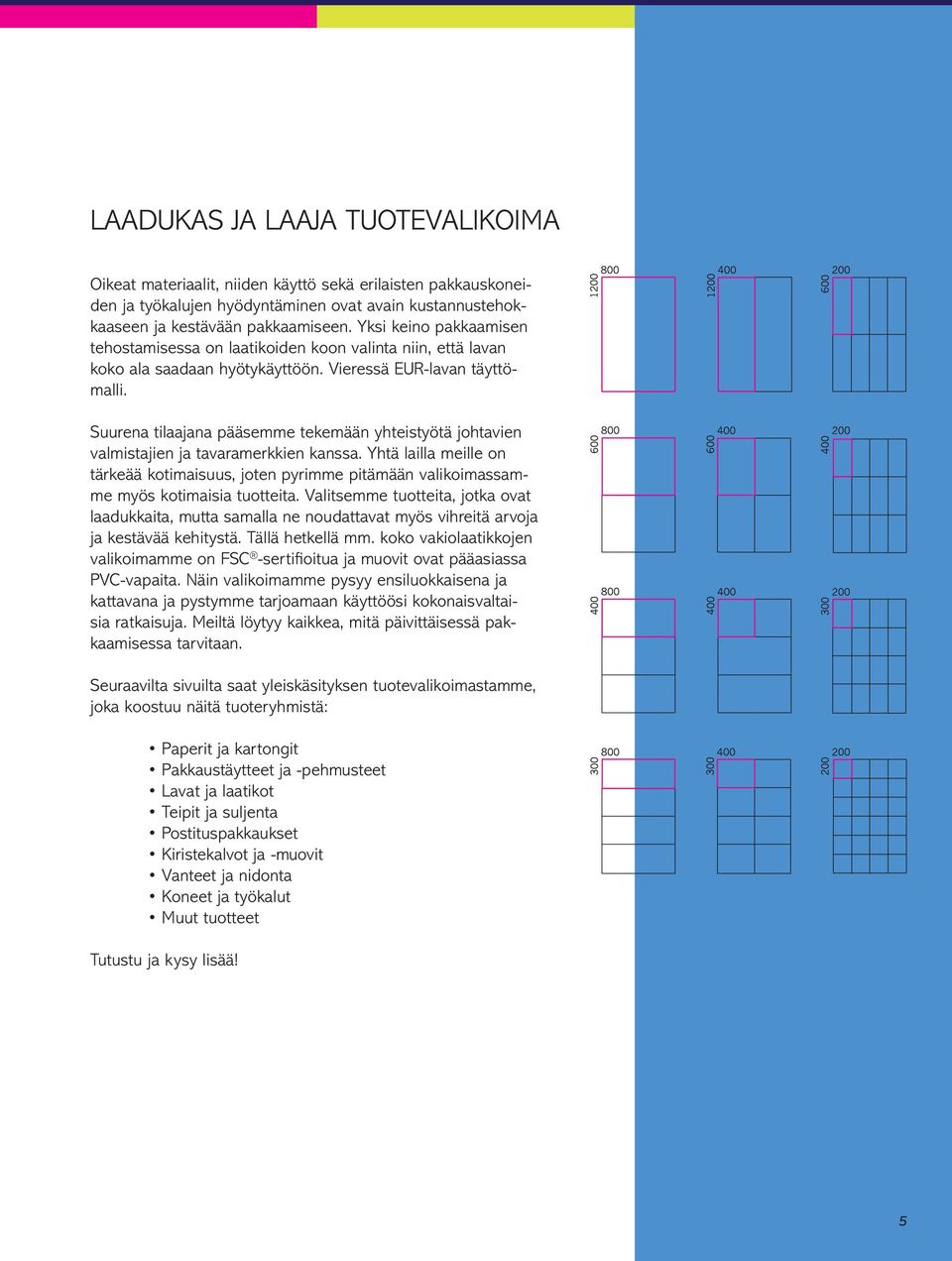 Suurena tilaajana pääsemme tekemään yhteistyötä johtavien valmistajien ja tavaramerkkien kanssa.