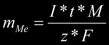 anodimetallin moolimassa [g/mol] z = yksikkövaraus [z Al = 3, Z Fe = 2] F = Faradayn vakio = 96485 A*s/mol EC-kennossa tapahtuvat reaktiot: Anodilla: Al(s)
