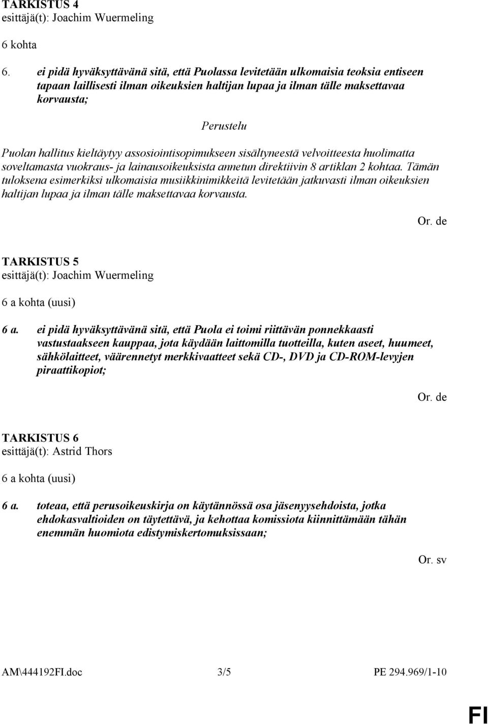 kieltäytyy assosiointisopimukseen sisältyneestä velvoitteesta huolimatta soveltamasta vuokraus- ja lainausoikeuksista annetun direktiivin 8 artiklan 2 kohtaa.