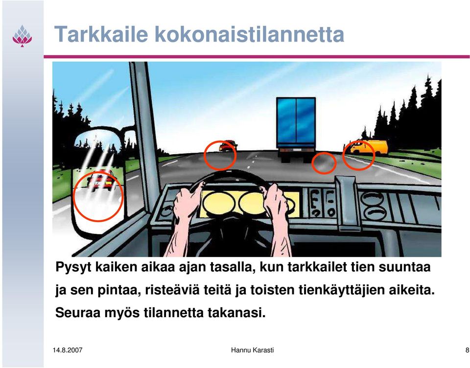 risteäviä teitä ja toisten tienkäyttäjien aikeita.