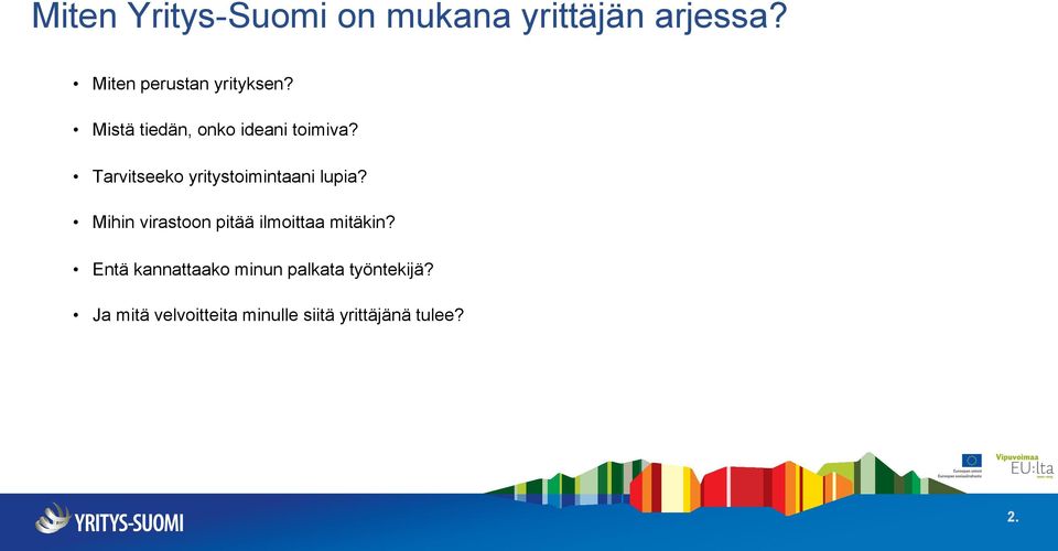 Tarvitseeko yritystoimintaani lupia?