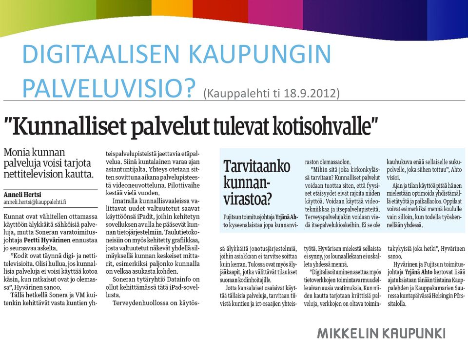 PALVELUVISIO?