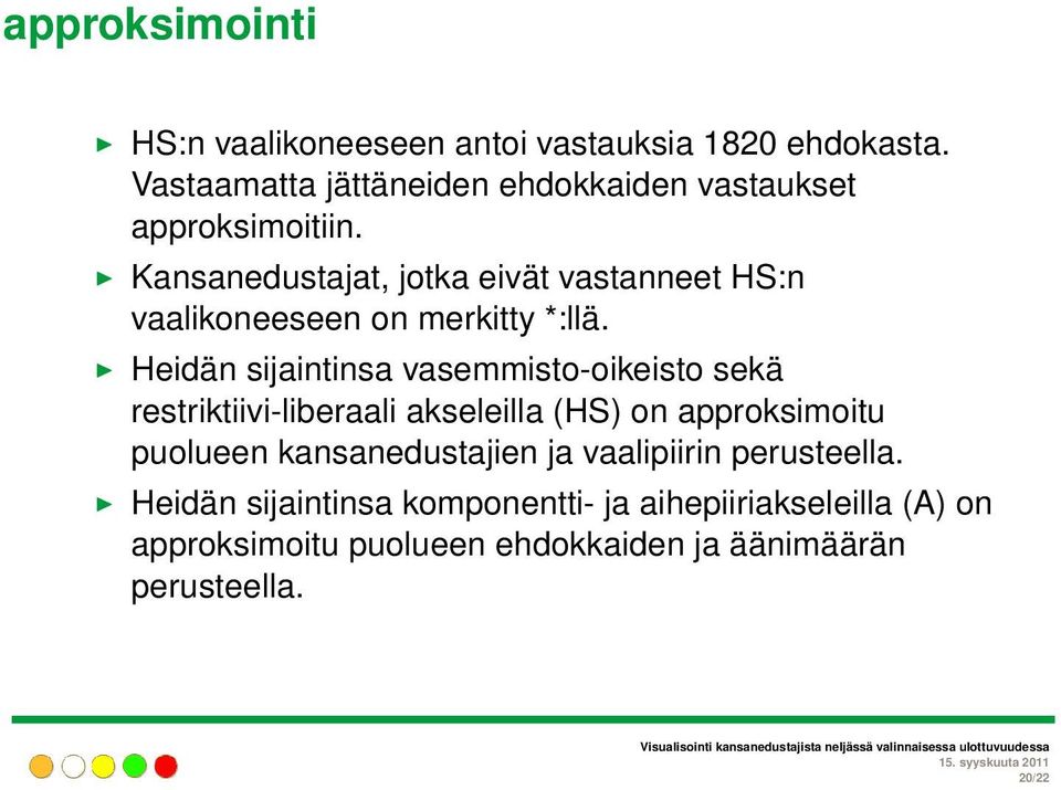 Kansanedustajat, jotka eivät vastanneet HS:n vaalikoneeseen on merkitty *:llä.