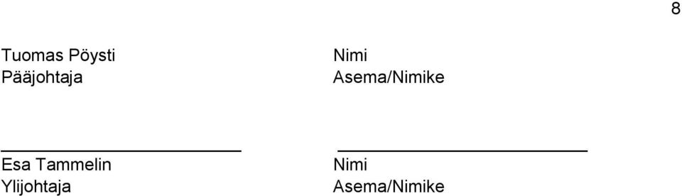 Asema/Nimike Esa