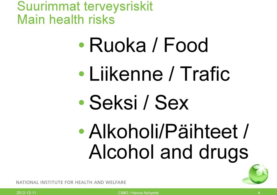 Seksi / Sex Alkoholi/Päihteet /