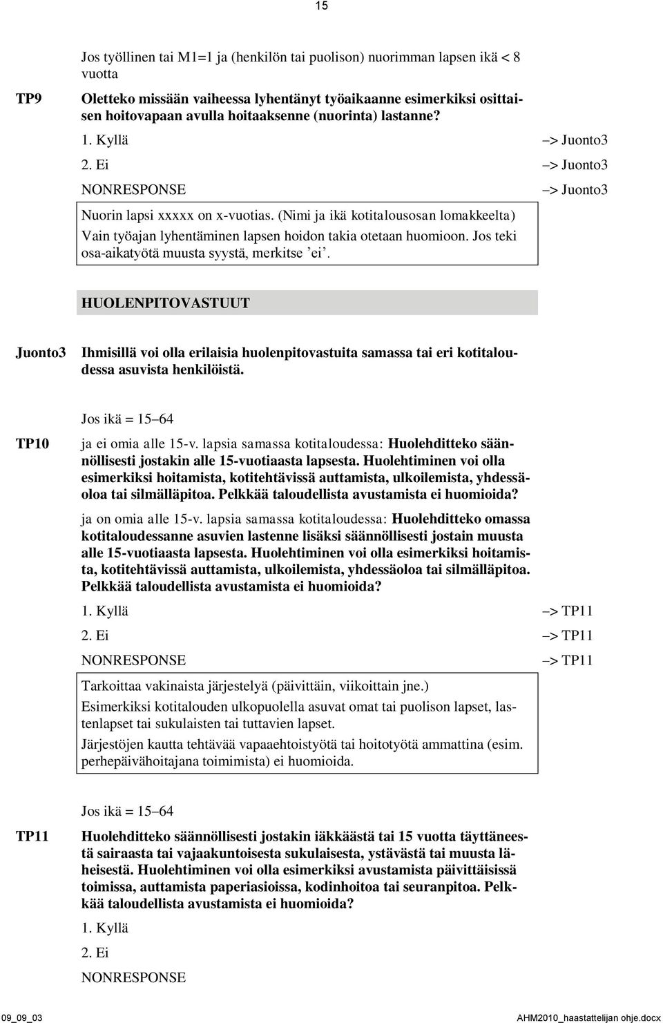 Jos teki osa-aikatyötä muusta syystä, merkitse ei.