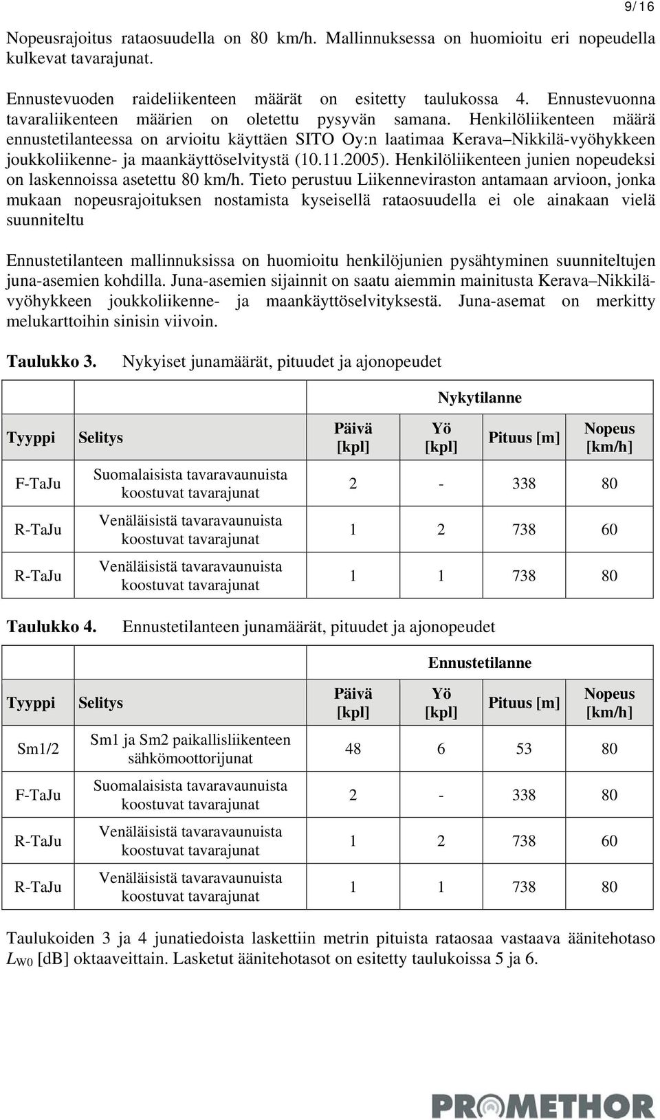 Henkilöliikenteen määrä ennustetilanteessa on arvioitu käyttäen SITO Oy:n laatimaa Kerava Nikkilä-vyöhykkeen joukkoliikenne- ja maankäyttöselvitystä (10.11.2005).