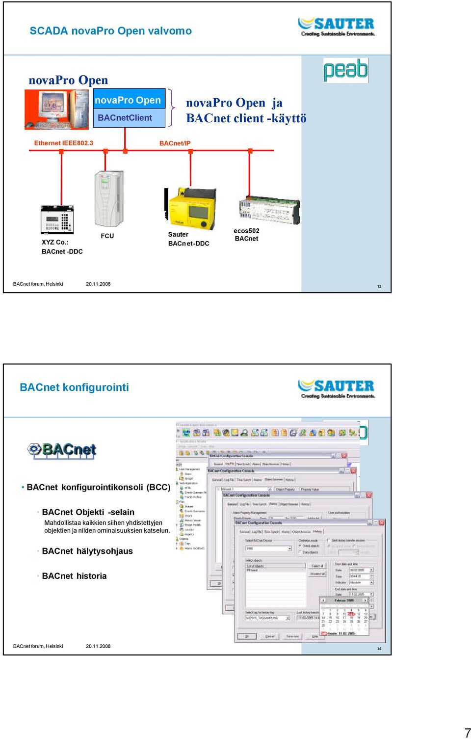 : BACnet -DDC FCU Sauter BACn et-ddc ecos502 BACnet 13 BACnet konfigurointi BACnet