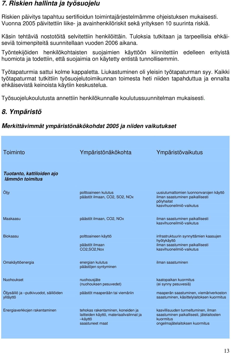 Tuloksia tutkitaan ja tarpeellisia ehkäiseviä toimenpiteitä suunnitellaan vuoden 2006 aikana.