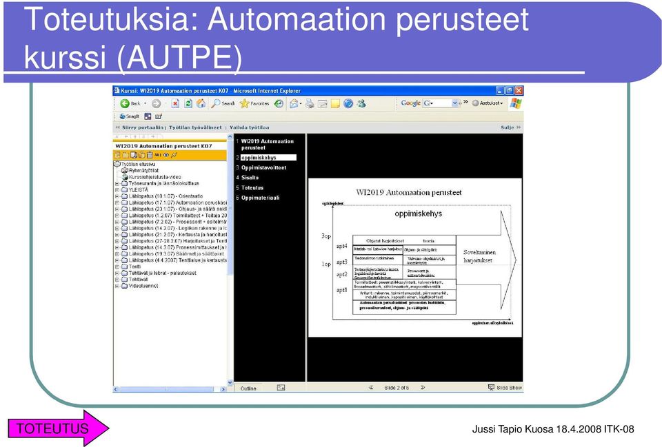 kurssi (AUTPE) TOTEUTUS