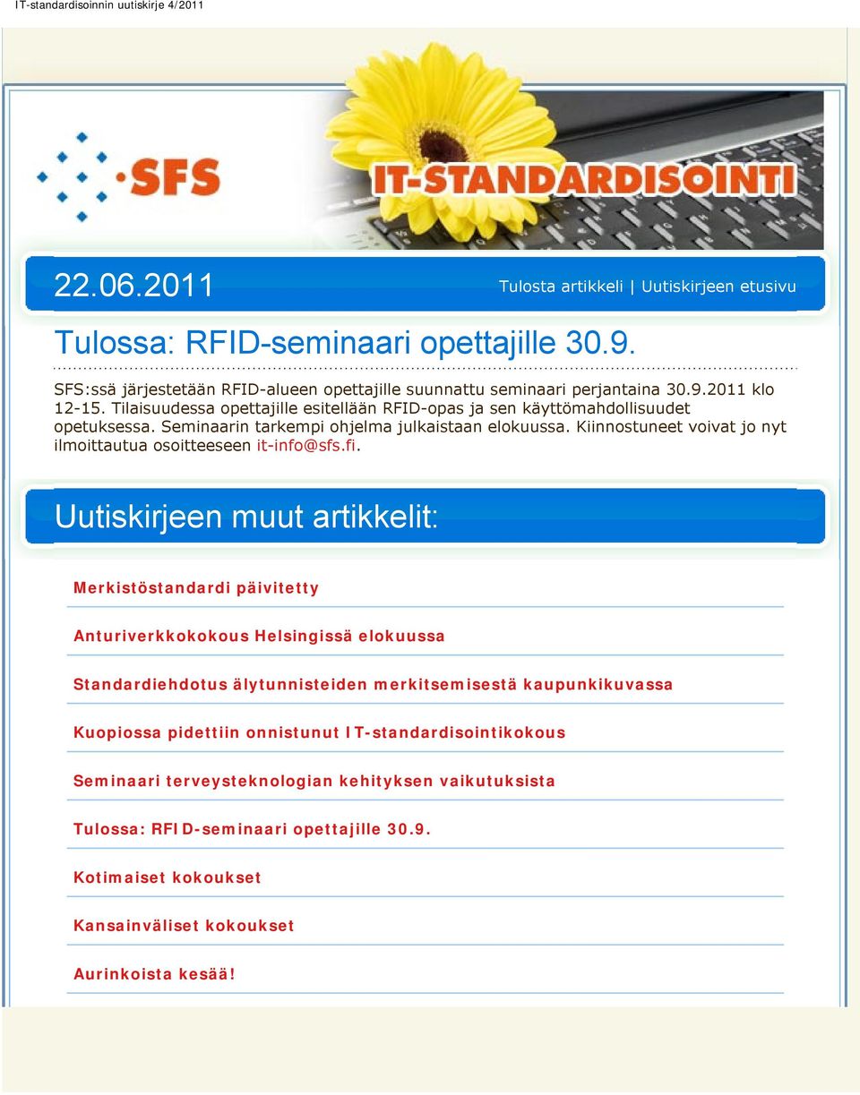 suunnattu seminaari perjantaina 30.9.2011 klo 12-15.