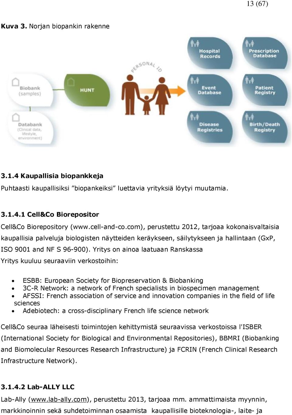 Yritys on ainoa laatuaan Ranskassa Yritys kuuluu seuraaviin verkostoihin: ESBB: European Society for Biopreservation & Biobanking 3C-R Network: a network of French specialists in biospecimen