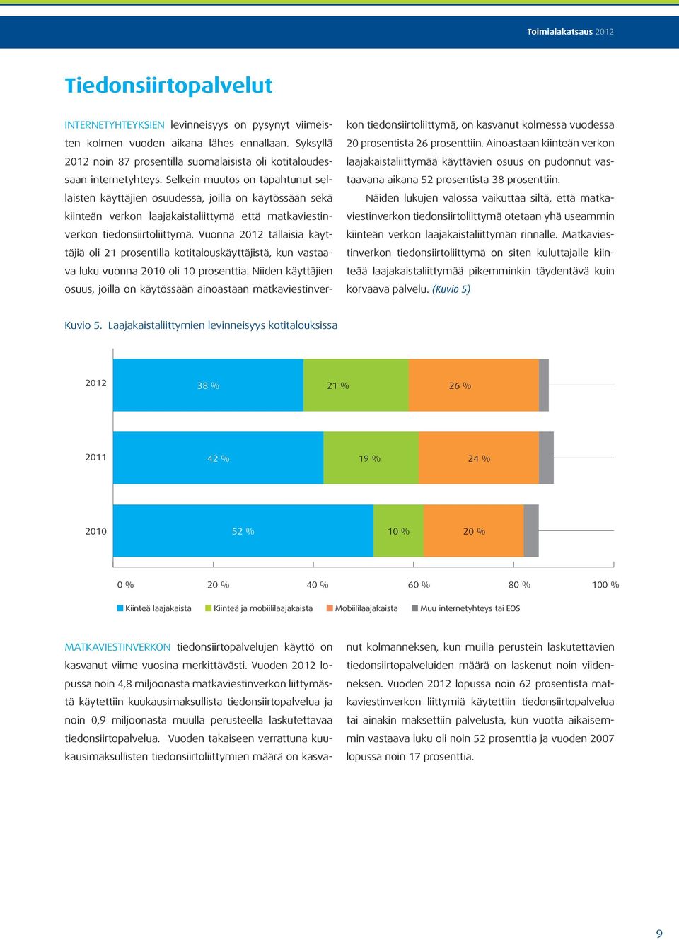 Vuonna 2012 tällaisia käyttäjiä oli 21 prosentilla kotitalouskäyttäjistä, kun vastaava luku vuonna 2010 oli 10 prosenttia.