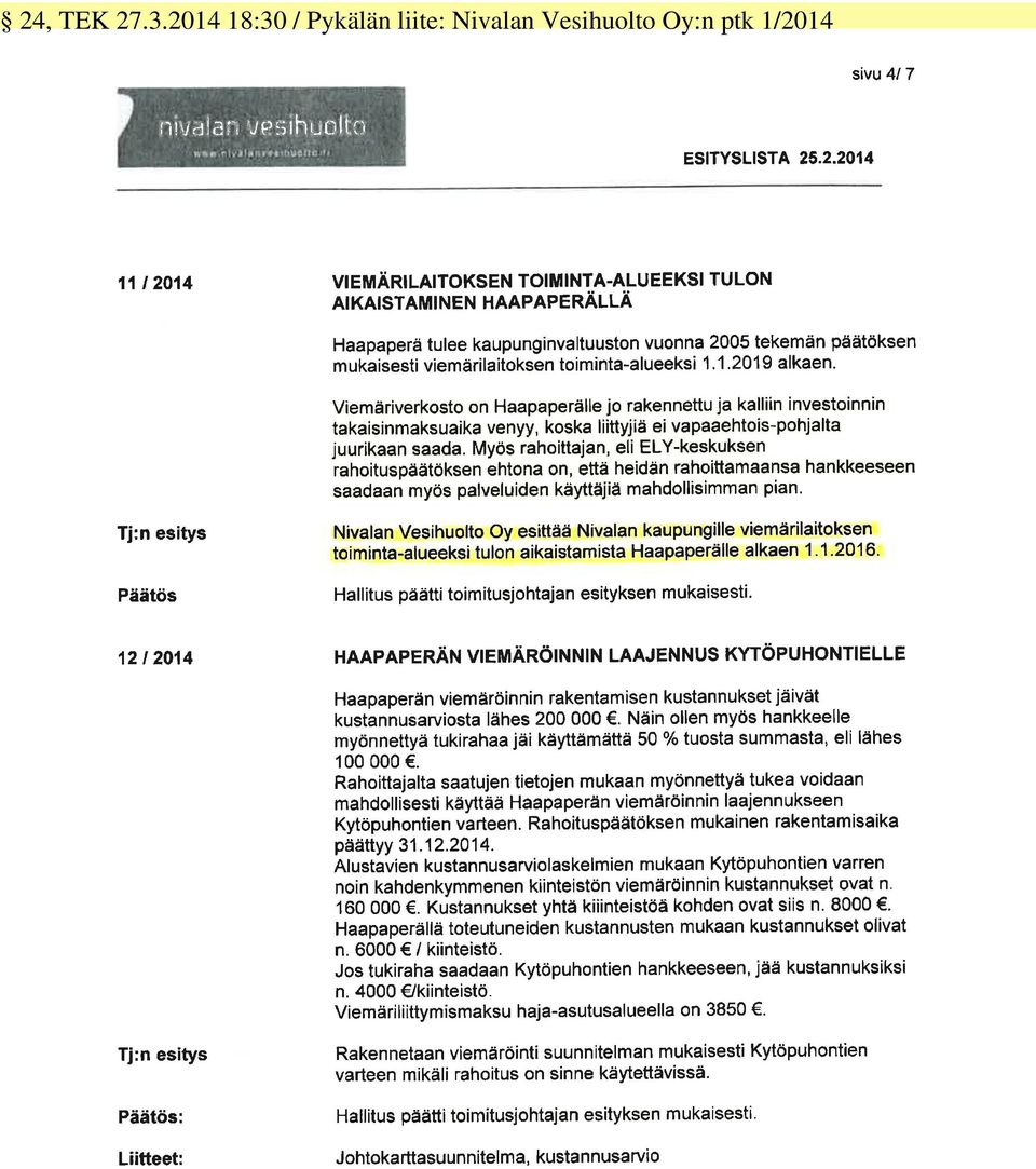 Pykälän liite: