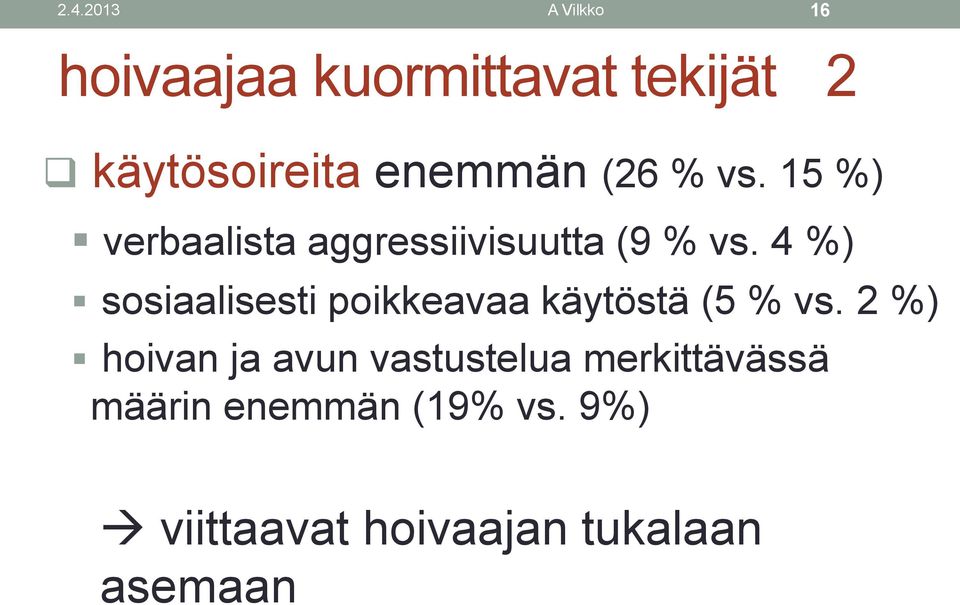 4 %) sosiaalisesti poikkeavaa käytöstä (5 % vs.