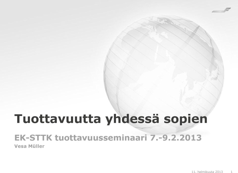 tuottavuusseminaari 7.-9.