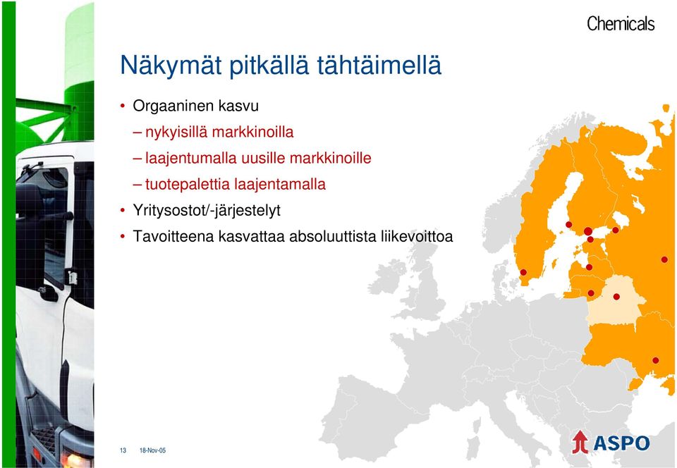 markkinoille tuotepalettia laajentamalla