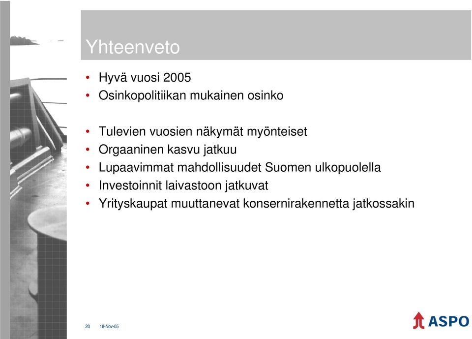 Lupaavimmat mahdollisuudet Suomen ulkopuolella Investoinnit