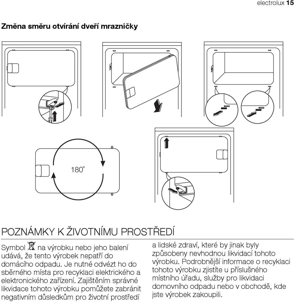 Zajištěním správné likvidace tohoto výrobku pomůžete zabránit negativním důsledkům pro životní prostředí a lidské zdraví, které by jinak byly způsobeny