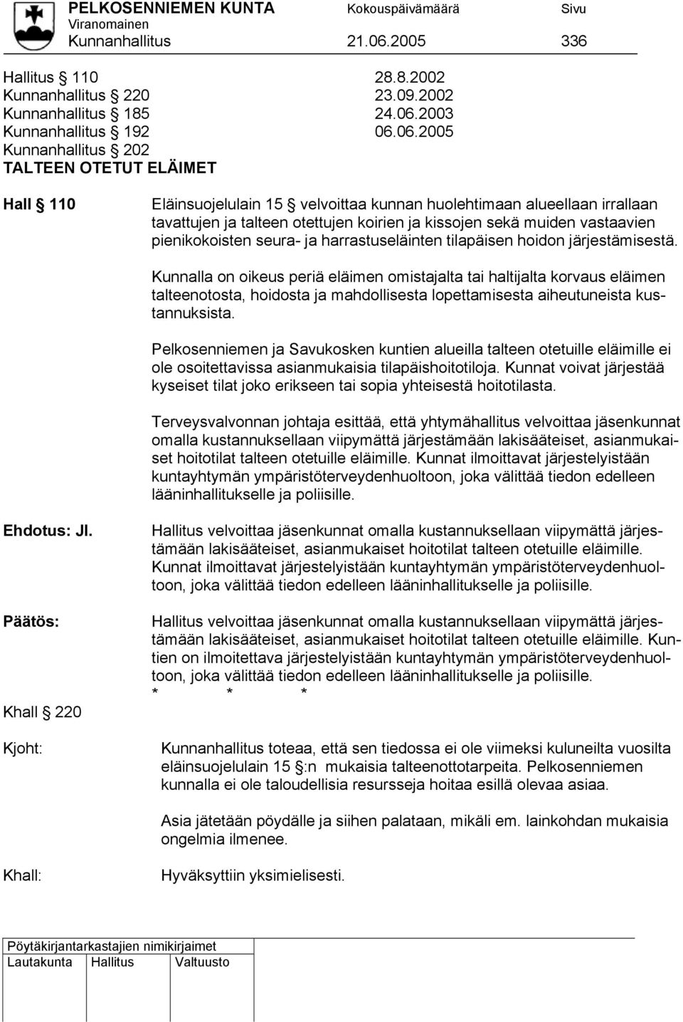 2003 Kunnanhallitus 192 06.