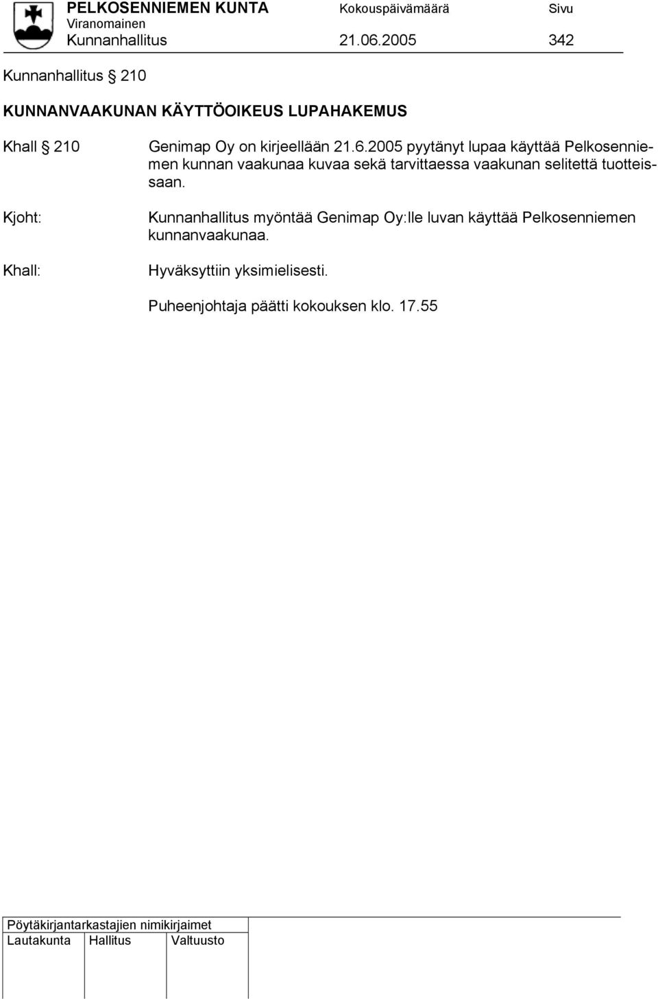 kirjeellään 21.6.
