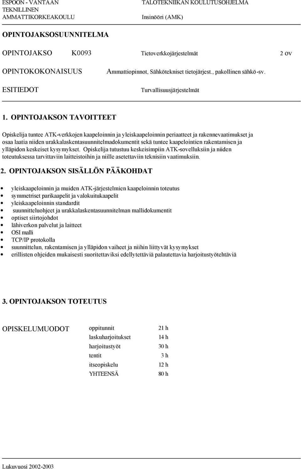 kaapelointien rakentamisen ja ylläpidon keskeiset kysymykset.