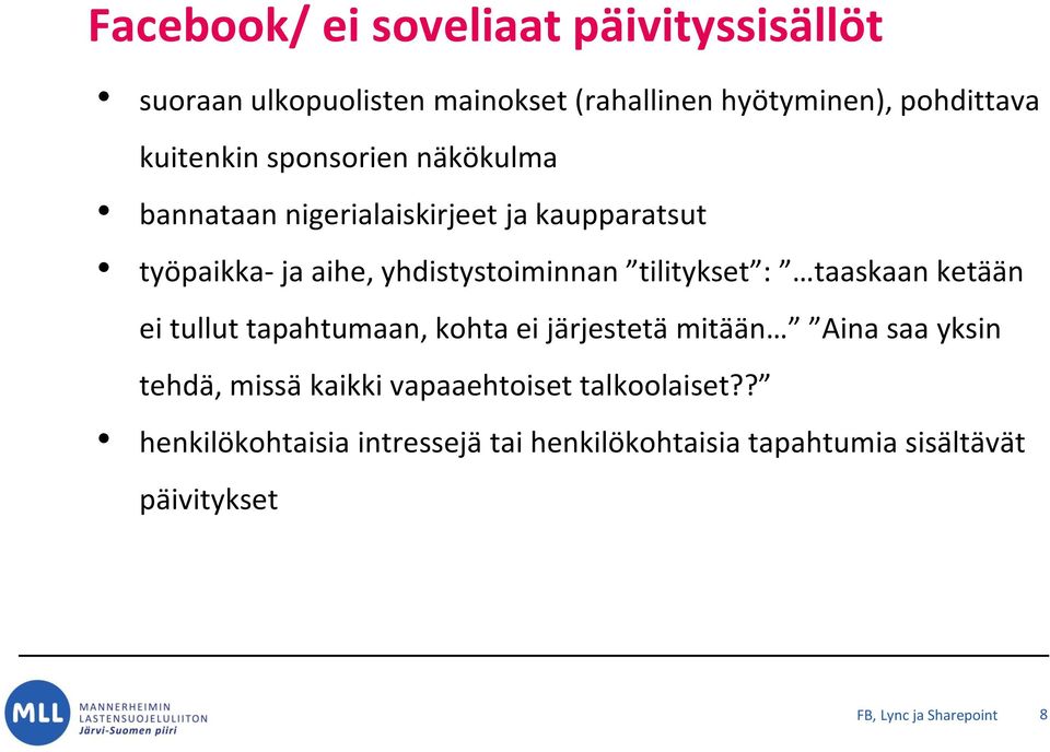 taaskaan ketään ei tullut tapahtumaan, kohta ei järjestetä mitään Aina saa yksin tehdä, missä kaikki vapaaehtoiset