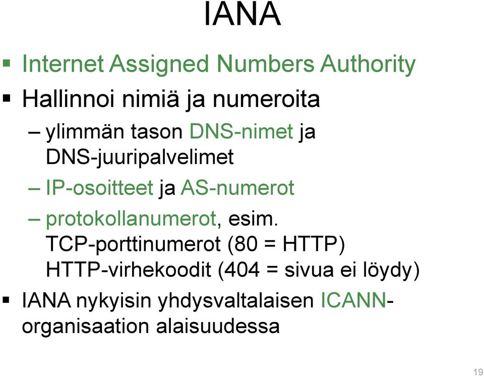 protokollanumerot, esim.