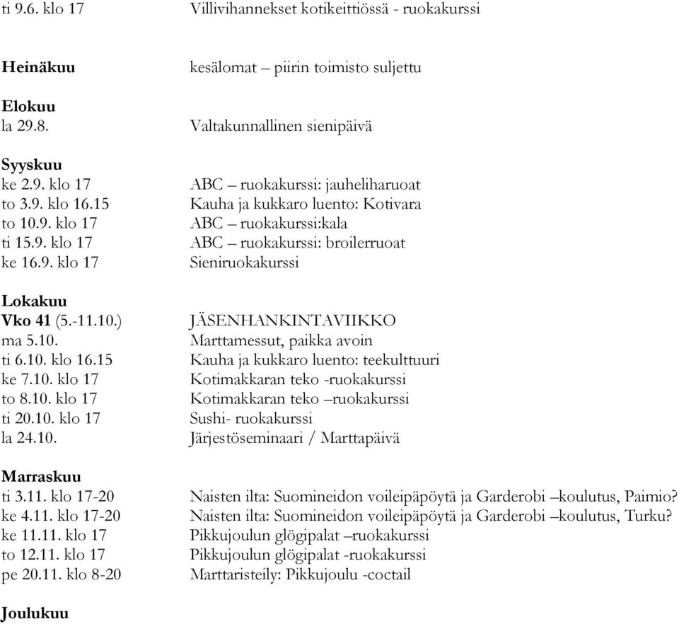 klo 17-20 ke 4.11.