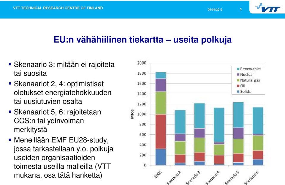 5, 6: rajoitetaan CCS:n tai ydinvoiman merkitystä Meneillään EMF EU28-study, jossa