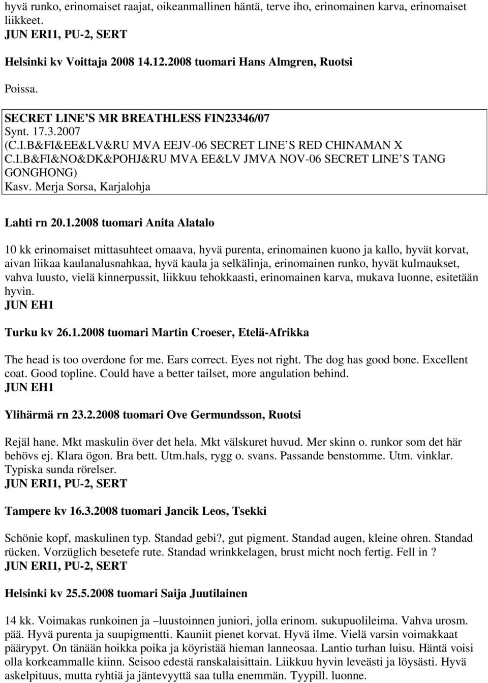 Merja Sorsa, Karjalohja Lahti rn 20.1.