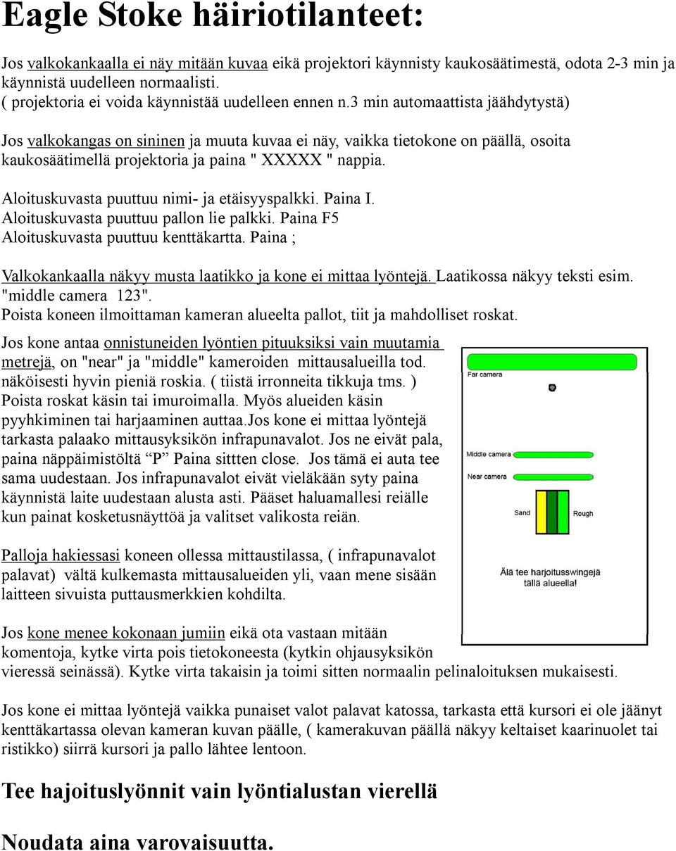 3 min automaattista jäähdytystä) Jos valkokangas on sininen ja muuta kuvaa ei näy, vaikka tietokone on päällä, osoita kaukosäätimellä projektoria ja paina " XXXXX " nappia.