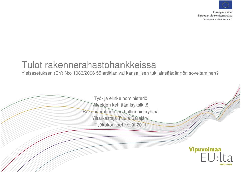 Työ- ja elinkeinoministeriö Alueiden kehittämisyksikkö