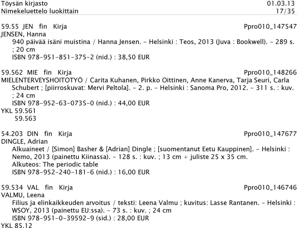 562 MIE fin Kirja Ppro010_148266 MIELENTERVEYSHOITOTYÖ / Carita Kuhanen, Pirkko Oittinen, Anne Kanerva, Tarja Seuri, Carla Schubert ; [piirroskuvat: Mervi Peltola]. - 2. p.