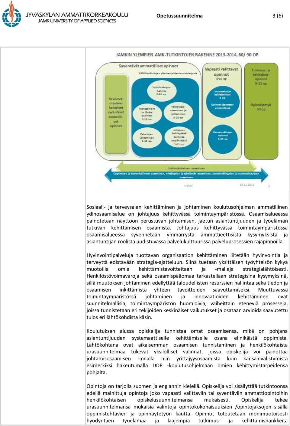 Johtajuus kehittyvässä toimintaympäristössä osaamisalueessa syvennetään ymmärrystä ammattieettisistä kysymyksistä ja asiantuntijan roolista uudistuvassa palvelukulttuurissa palveluprosessien