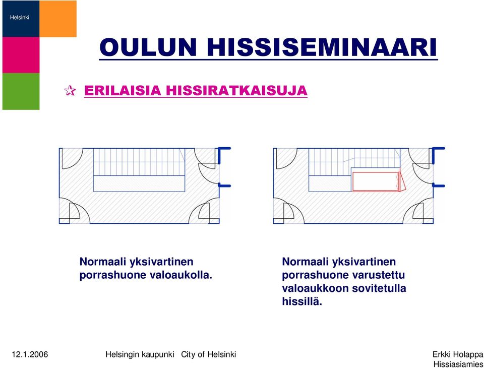 Normaali yksivartinen porrashuone