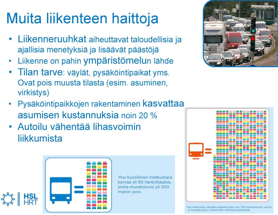 väylät, pysäköintipaikat yms. Ovat pois muusta tilasta (esim.