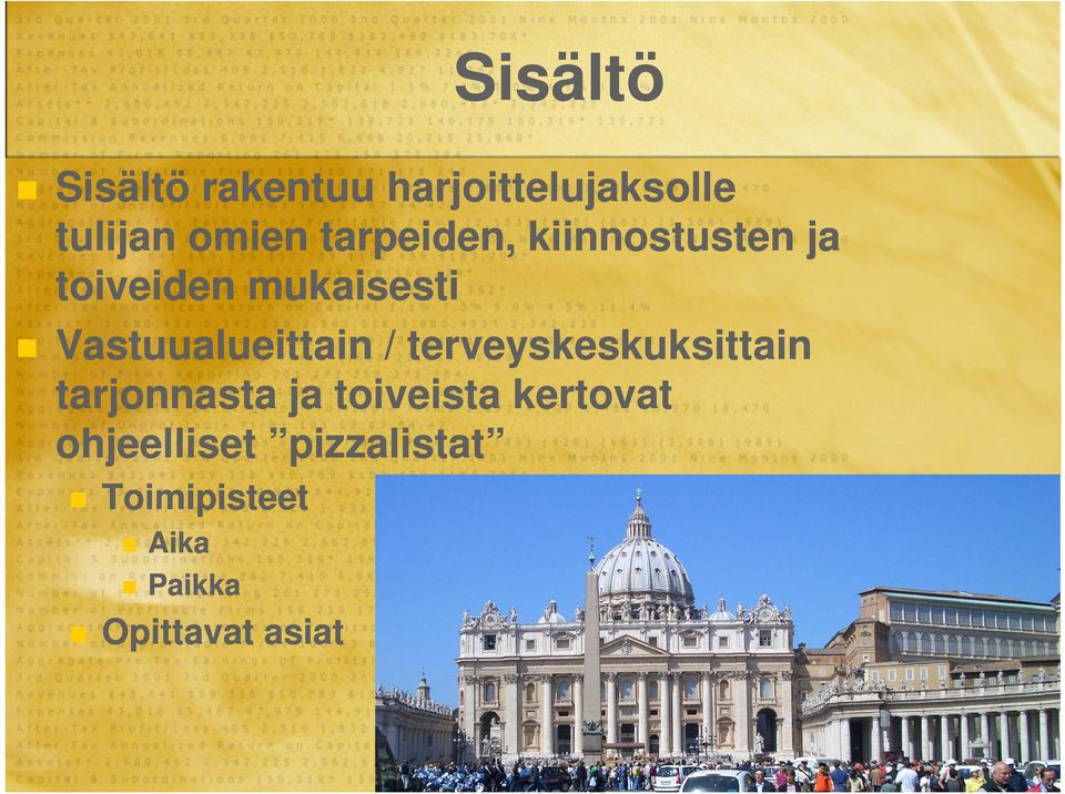 Vastuualueittain / terveyskeskuksittain tarjonnasta ja