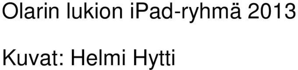 ipad-ryhmä