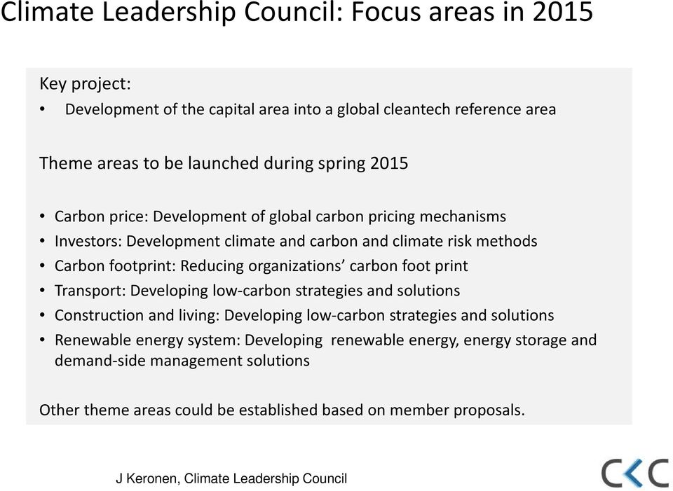 carbon foot print Transport: Developing low-carbon strategies and solutions Construction and living: Developing low-carbon strategies and solutions Renewable energy system: