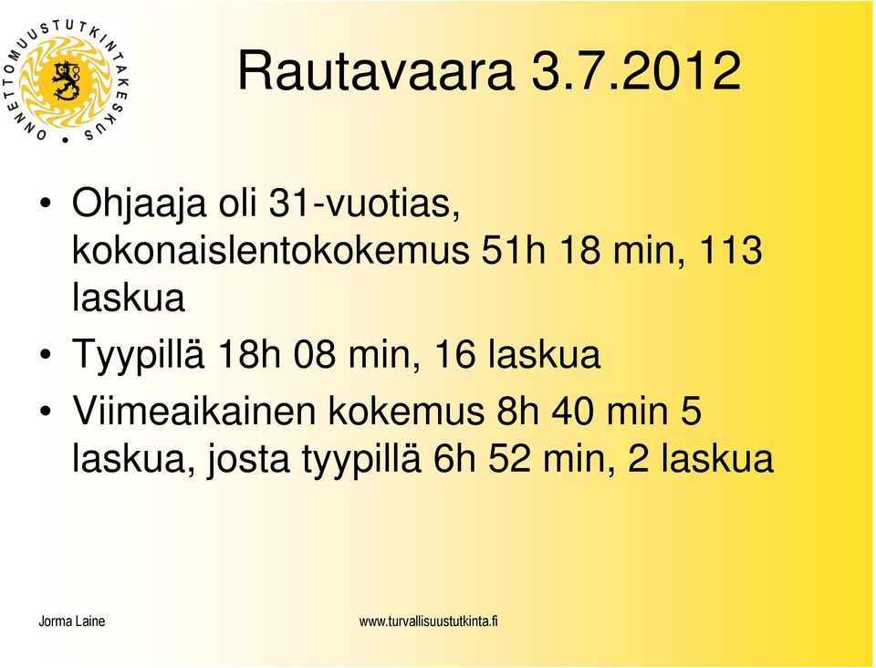 Tyypillä 18h 08 min, 16 laskua