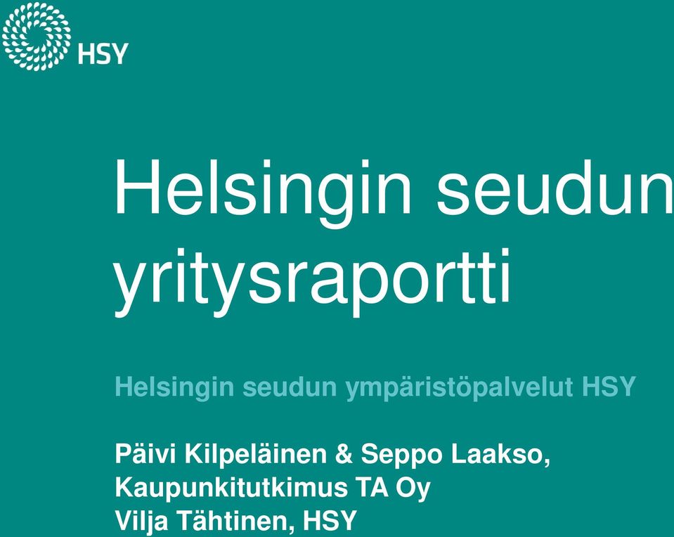 HSY Päivi Kilpeläinen & Seppo